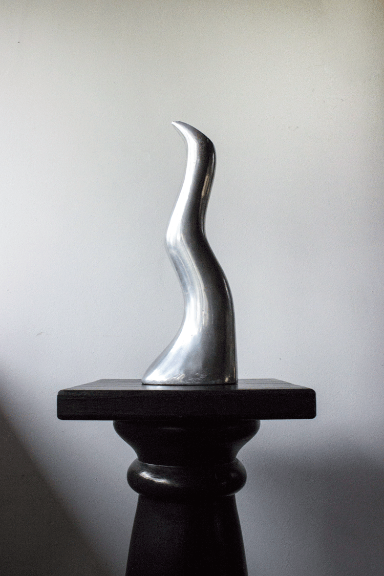 Vintage Ikea Anna Efverlund Candleholder, 1970's, Vintage Ikea aluminium kandelaar door Anna Efverlund jaren 70