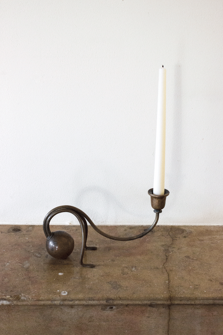 Art Deco Design Candleholder by William Arthur Benson, Art Deco design kandelaar door William Arthur